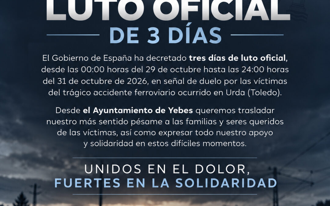 DECRETADOS TRES DÍAS DE LUTO OFICIAL Y CANCELADOS LOS EVENTOS DE HALLOWEEN EN YEBES